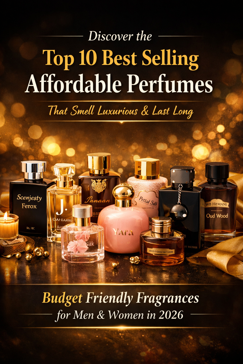 Top 10 best selling affordable perfumes that smell luxurious and last long in 2026 – budget friendly fragrances for men and women.